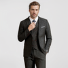 Sophistication in Every Thread: The Black Herringbone Suit