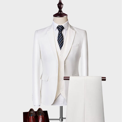 Casual Men's Suit Notch Lapel Flat Tuxedos 3 pieces sweetearing  Tuxedos, Formalwear, Wedding suits, Business suits, Slim-fit suits, Classic suits, Black-tie attire, Dinner jackets, Prom suits,white suit, white men's suit, white wedding suit, black suit, black men's suit, black wedding suit,