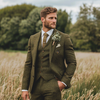 Command Attention: The Army Green Suit for Men