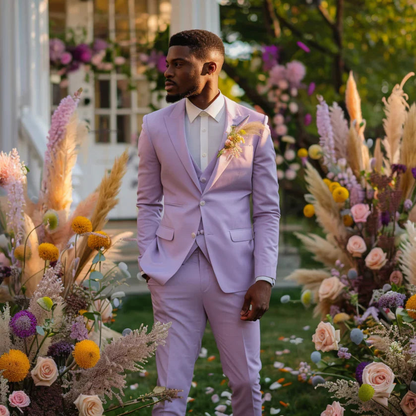 The Lilac Suit: A Gentle Touch of Colour with British Sophistication