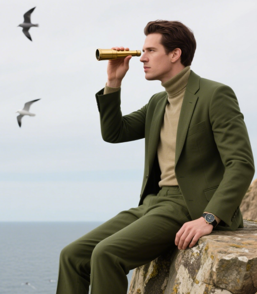 The Green Autumn Suit: Seasonal Elegance with a British Touch