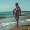 What to Wear at a Summer Wedding: Purple Suit for Regal Elegance