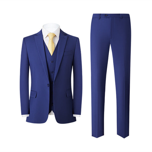 Men's Slim Fit Business Casual Suits Set 3-Piece