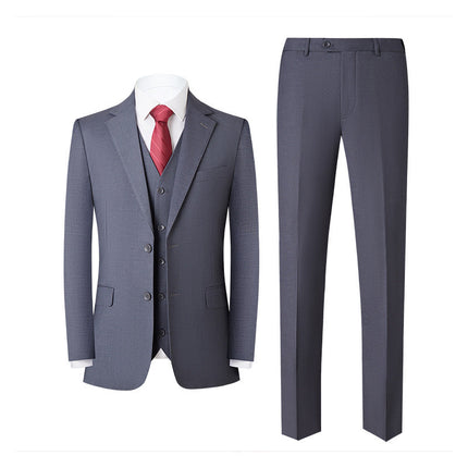 Men's Slim Fit Business Casual Suits Set 3-Piece