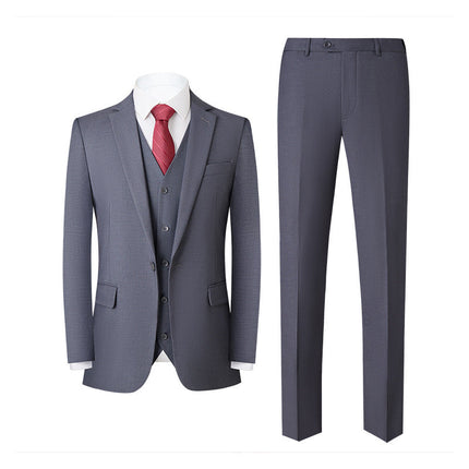 Men's Slim Fit Business Casual Suits Set 3-Piece