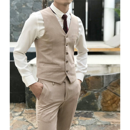 Fashion Double Breasted 2 pieces Mens Suit For Wedding (Vest+Pants)