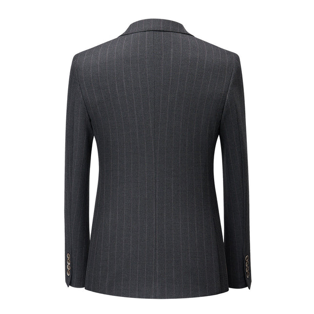 Men's 3-Piece Two Button Fashionable Striped Suit