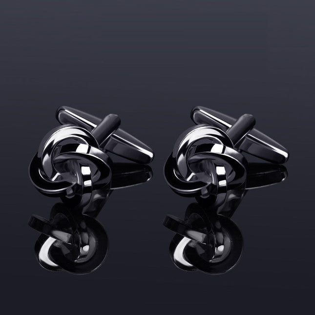 French Metal Knotted Cufflinks Cufflink sweetearing black Tuxedos, Formalwear, Wedding suits, Business suits, Slim-fit suits, Classic suits, Black-tie attire, Dinner jackets, Prom suits