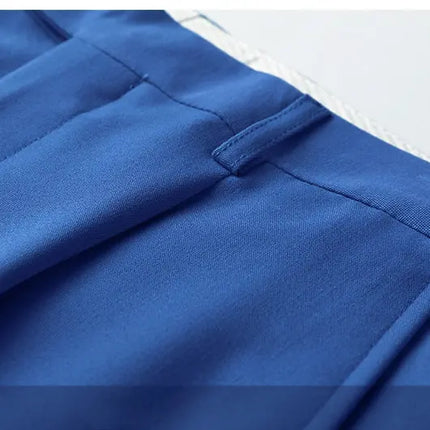 Sweetearing Men's Suit 3 Piece Slim Fit Tuxedo Blue Suit