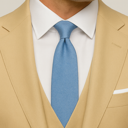 Men’s Dark Grey and Beige Three Piece Suit for Tailored Formal Business Wedding Set