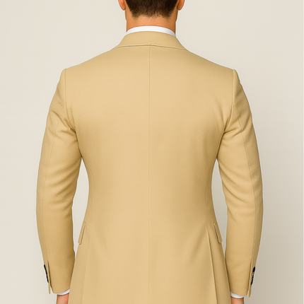 Men’s Dark Grey and Beige Three Piece Suit for Tailored Formal Business Wedding Set