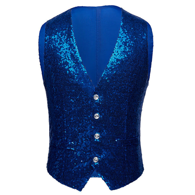 Men's Sequin Fashion Vest Blue Vest sweetearing blueXXL Tuxedos, Formalwear, Wedding suits, Business suits, Slim-fit suits, Classic suits, Black-tie attire, Dinner jackets, Prom suits