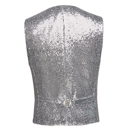 Men's Sequin Fashion Vest Silver Vest sweetearing  Tuxedos, Formalwear, Wedding suits, Business suits, Slim-fit suits, Classic suits, Black-tie attire, Dinner jackets, Prom suits