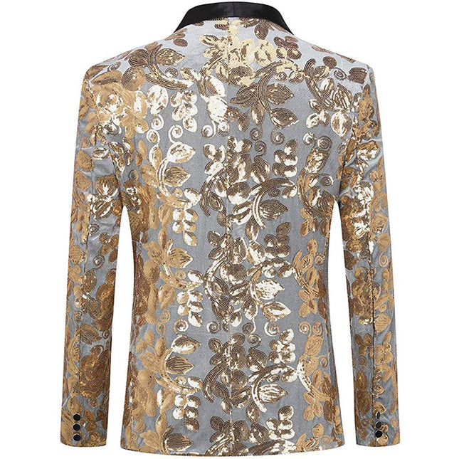 Men's Luxury Velvet Gold Embroidered Tuxedo 4 Color Tuxedo sweetearing  Tuxedos, Formalwear, Wedding suits, Business suits, Slim-fit suits, Classic suits, Black-tie attire, Dinner jackets, Prom suits