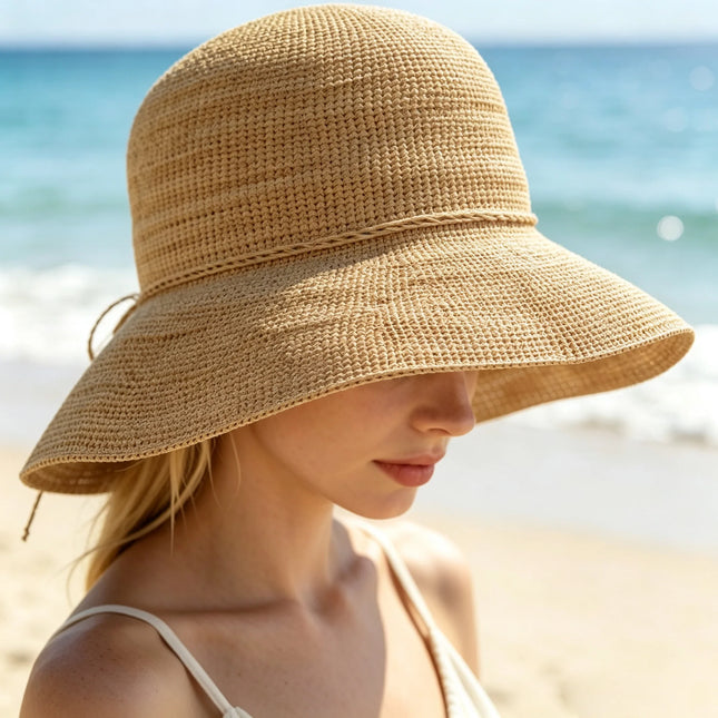 Crochet Raffia Sun Hat Natural