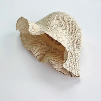 Foldable Straw Hat Women's Crochet Minimalist Versatile Suitable For Summer Beach Vacation