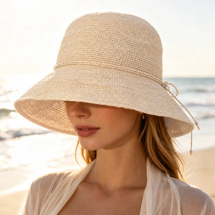 Foldable Straw Hat For Women Sun Protection and Beach Vacation Korean Style Boho Holiday Travel