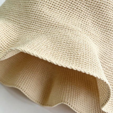 Foldable Straw Hat Women's Crochet Minimalist Versatile Suitable For Summer Beach Vacation