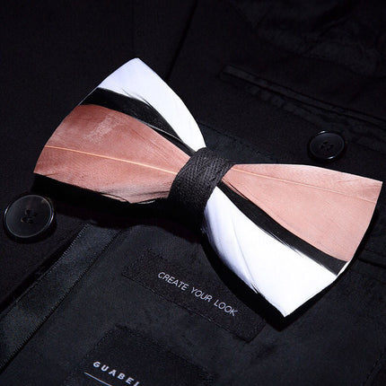 Handmade Natural Feather Bow Tie White and Pink 3 Style Tie sweetearing  Tuxedos, Formalwear, Wedding suits, Business suits, Slim-fit suits, Classic suits, Black-tie attire, Dinner jackets, Prom suits