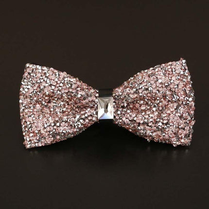 Rhinestone Bow Ties for Men Pre Tied Sequin Diamond Bowties 8 Color Tie sweetearing PinkClassic Tuxedos, Formalwear, Wedding suits, Business suits, Slim-fit suits, Classic suits, Black-tie attire, Dinner jackets, Prom suits