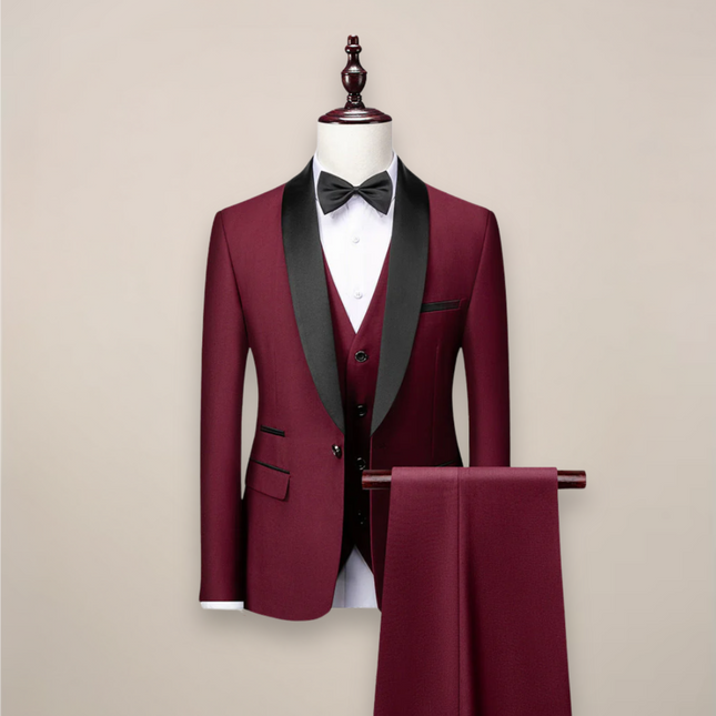 Men’s 3 Piece Slim Fit Tuxedo Tailored Sophistication for Formal Occasions