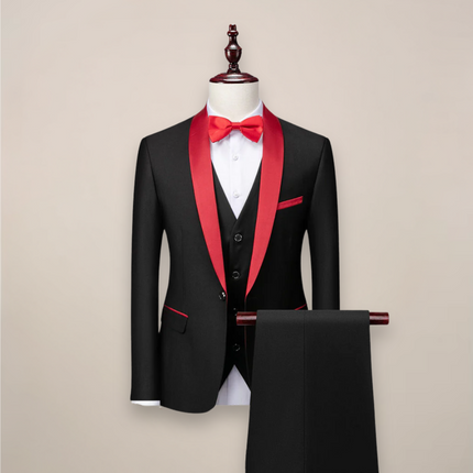 Men’s 3 Piece Slim Fit Tuxedo Tailored Sophistication for Formal Occasions