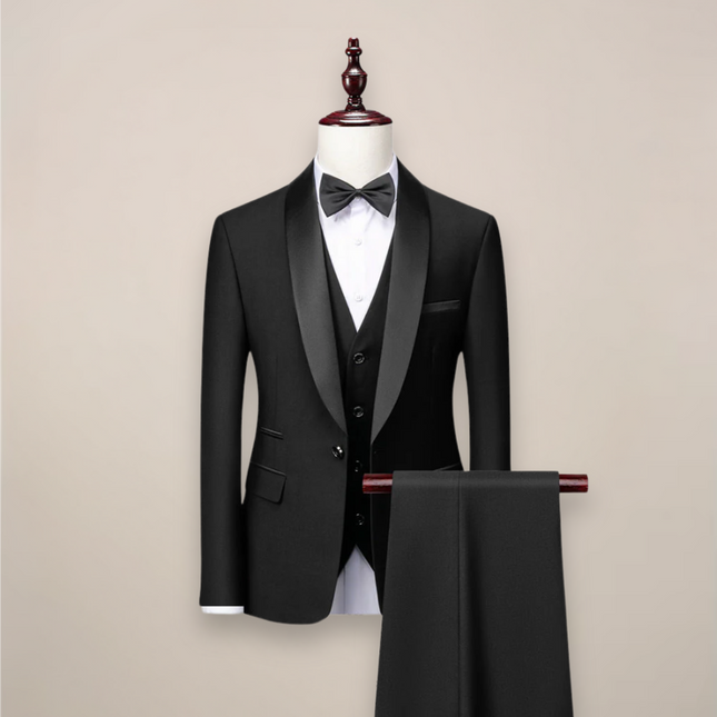Men’s 3 Piece Slim Fit Tuxedo Tailored Sophistication for Formal Occasions