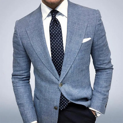Men’s Tailored Blazer Smart Lightweight Jacket for Everyday Work or Dinner