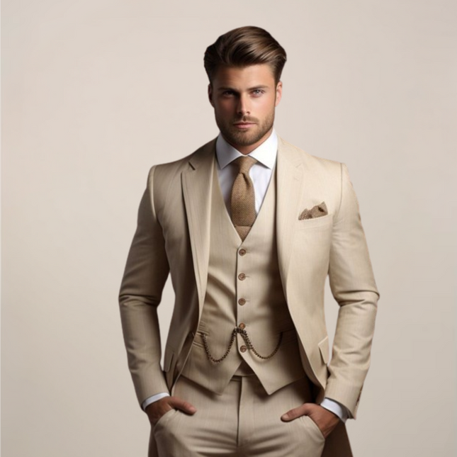 Men’s Three Piece Slim Fit Suit Wedding Tuxedo
