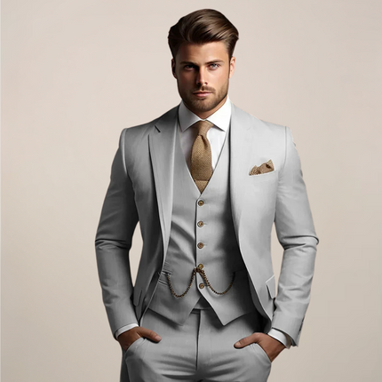 Men’s Three Piece Slim Fit Suit Wedding Tuxedo