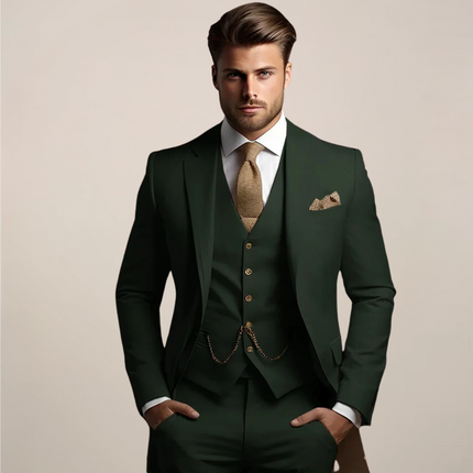 Men’s Three Piece Slim Fit Suit Wedding Tuxedo