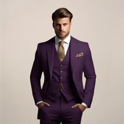 Men’s Three Piece Slim Fit Suit Wedding Tuxedo