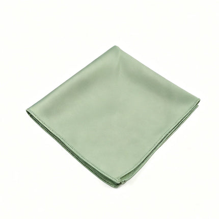Sage Green Bow Tie Pocket Square and Cufflinks Set