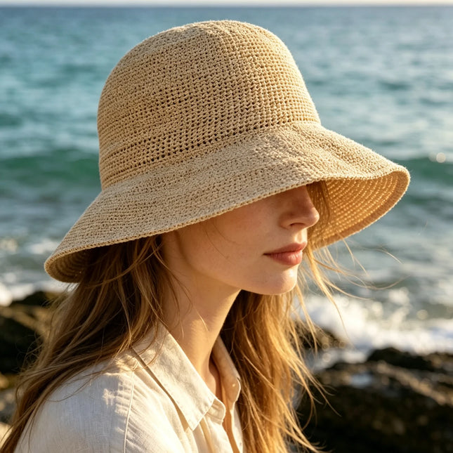 The Inca Sun Hat Hand Crochet Raffia Straw Sun Hats