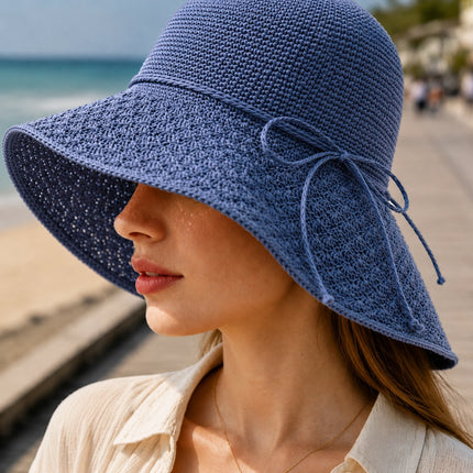 Women's Foldable Sun Hat Summer Beach Vacation Hat Fashionable Elegant