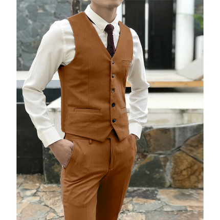 Fashion Double Breasted 2 pieces Mens Suit For Wedding (Vest+Pants)