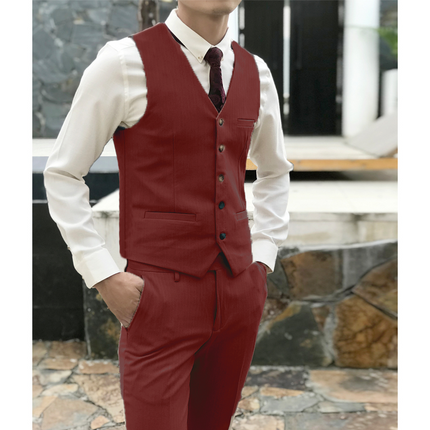 Fashion Double Breasted 2 pieces Mens Suit For Wedding (Vest+Pants)