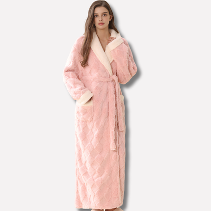 Ultimate Women Thick Hooded Flannel Bathrobe