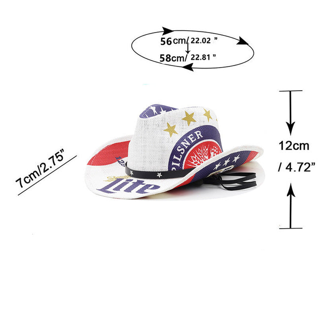 Straw Western Cowboy Hat Classic Panama