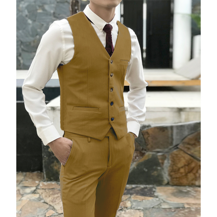 Fashion Double Breasted 2 pieces Mens Suit For Wedding (Vest+Pants)