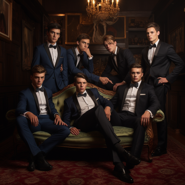 Formal 2 pieces Men’s Suit Shaw Lapel Tuxedo