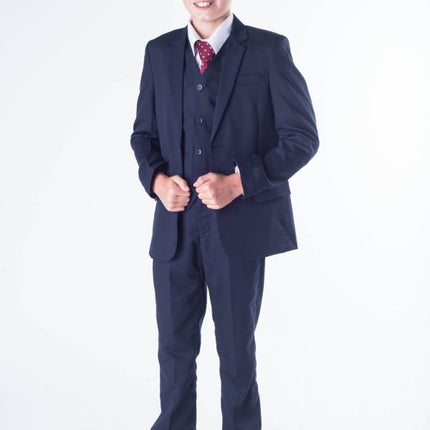 Boys 5 Piece Navy Suit for Wedding Prom Party Sweetearing