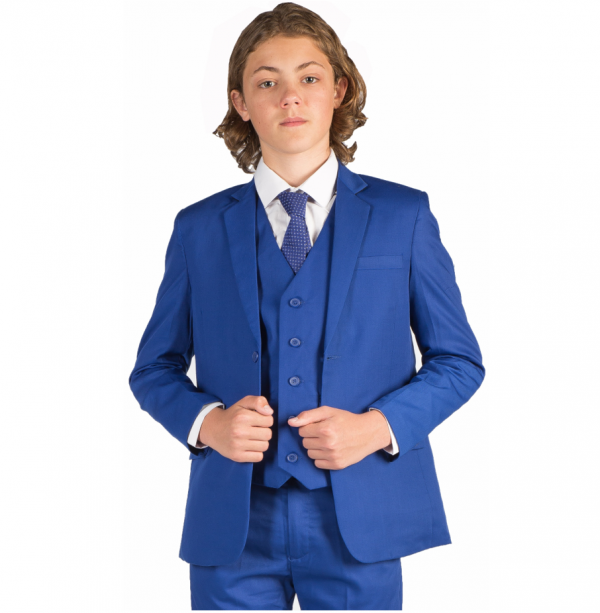 Boys 5 Piece Blue Suit for Wedding Prom Party Sweetearing