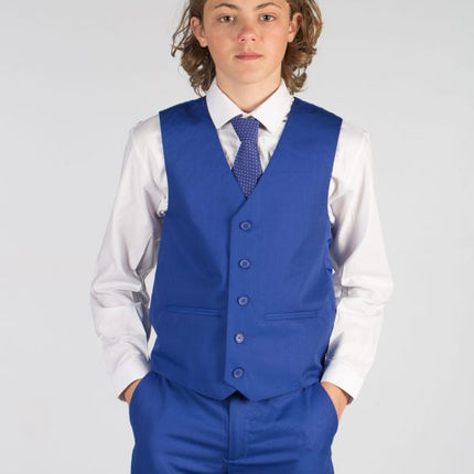 Boys 5 Piece Blue Suit for Wedding Prom Party Sweetearing