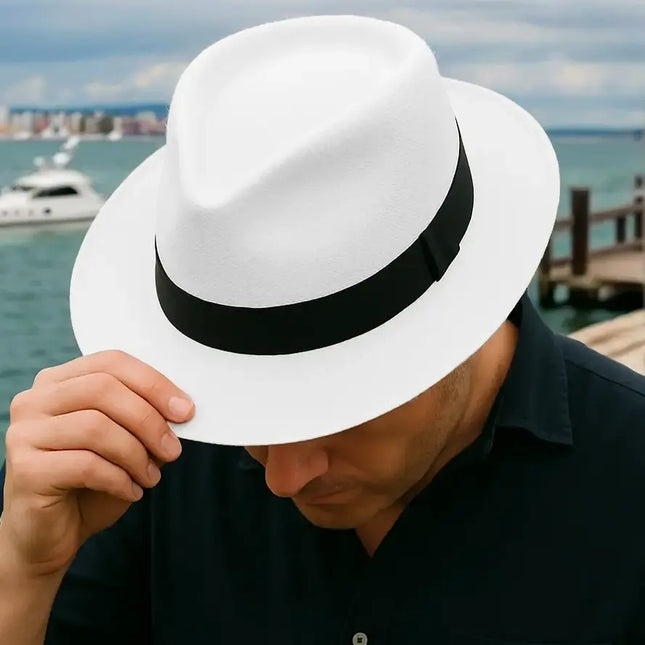 Classic Handmade Panama Hat Black Band Replica